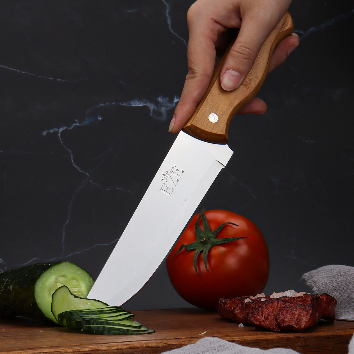 Wood‑Handled Kitchen Knives